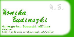 monika budinszki business card